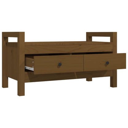 Hall Bench Honey Brown 80x40x43 cm Solid Wood Pine