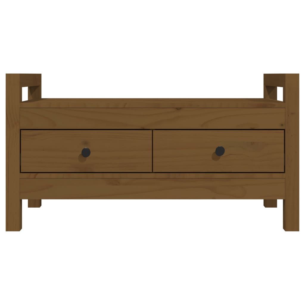 Hall Bench Honey Brown 80x40x43 cm Solid Wood Pine