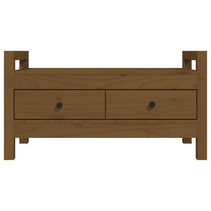 Hall Bench Honey Brown 80x40x43 cm Solid Wood Pine