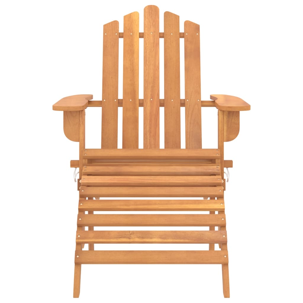 Garden Adirondack Chairs with Footrests 2 pcs Solid Wood Acacia