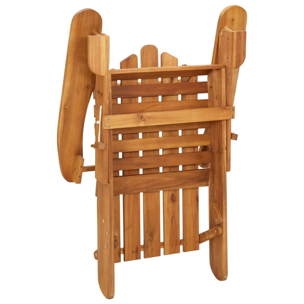 Garden Adirondack Chairs with Footrests 2 pcs Solid Wood Acacia