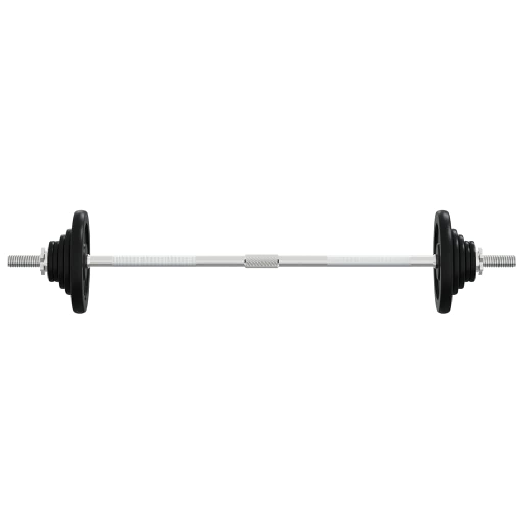 Barbell with Plates 60 kg Cast Iron