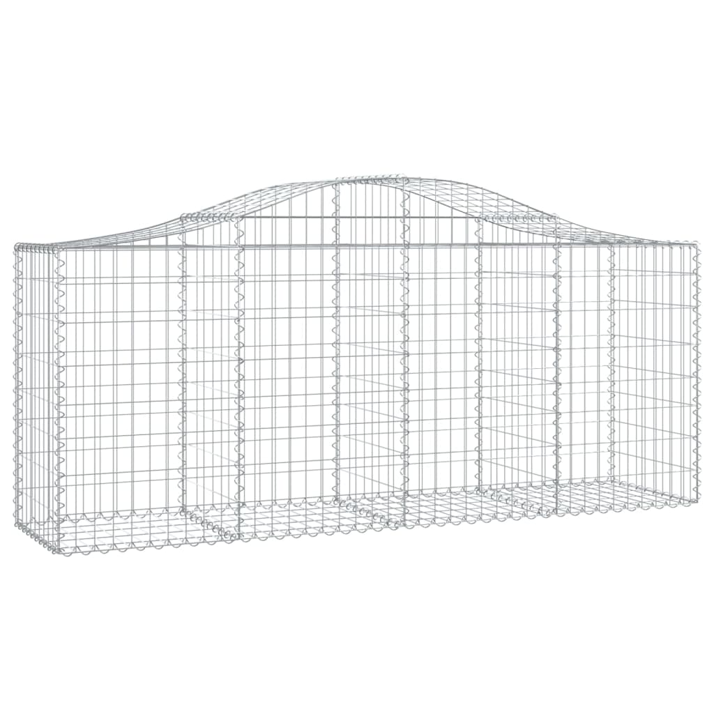 Arched Gabion Baskets 18 pcs 200x50x80/100 cm Galvanised Iron