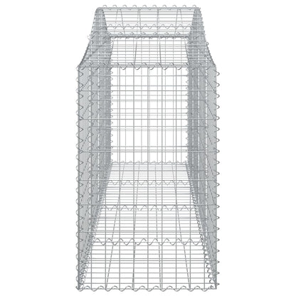 Arched Gabion Baskets 18 pcs 200x50x80/100 cm Galvanised Iron