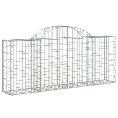 Arched Gabion Baskets 13 pcs 200x30x80/100 cm Galvanised Iron