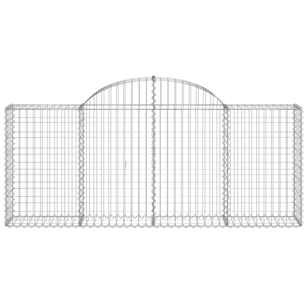 Arched Gabion Baskets 13 pcs 200x30x80/100 cm Galvanised Iron