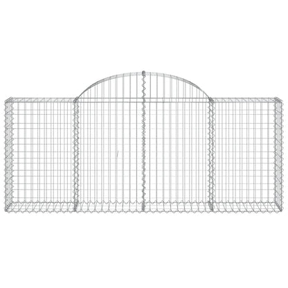 Arched Gabion Baskets 13 pcs 200x30x80/100 cm Galvanised Iron