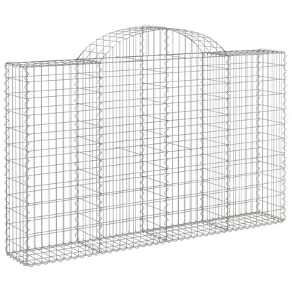 Arched Gabion Baskets 15 pcs 200x30x120/140 cm Galvanised Iron