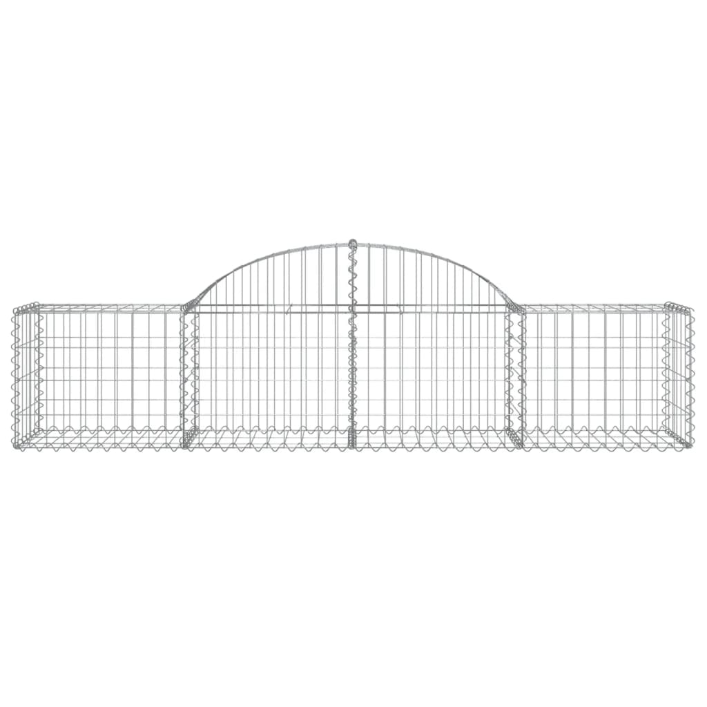 Arched Gabion Baskets 11 pcs 200x50x40/60 cm Galvanised Iron