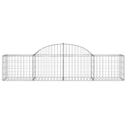 Arched Gabion Baskets 11 pcs 200x50x40/60 cm Galvanised Iron