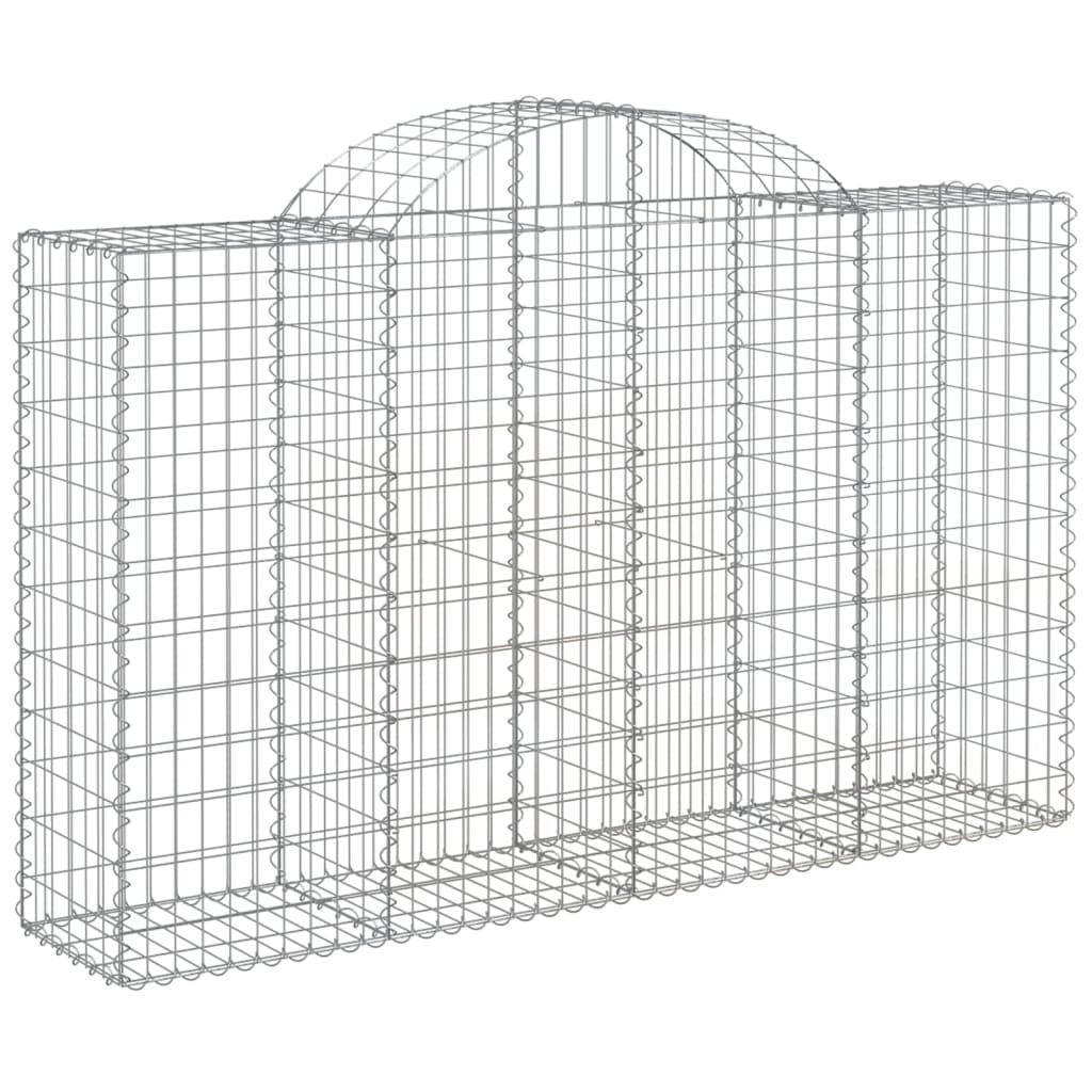 Arched Gabion Baskets 12 pcs 200x50x120/140 cm Galvanised Iron