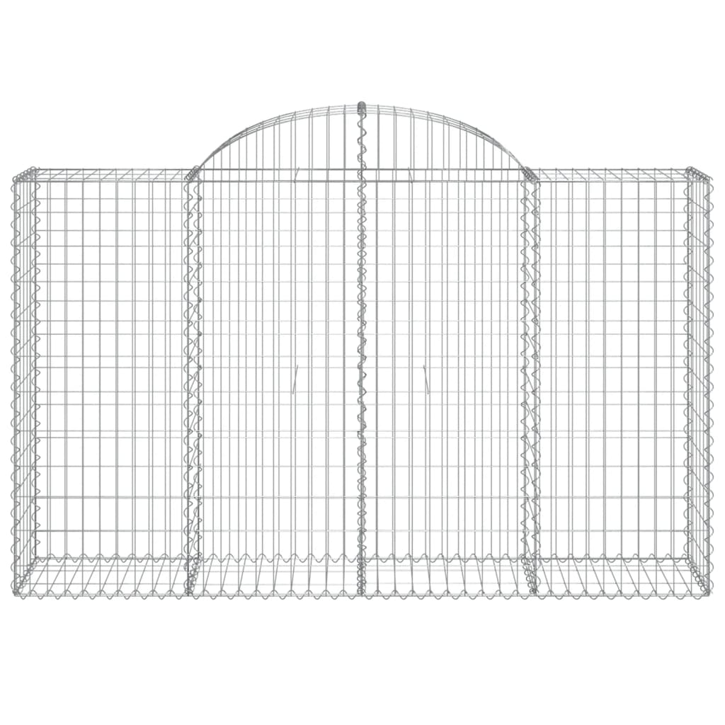 Arched Gabion Baskets 12 pcs 200x50x120/140 cm Galvanised Iron