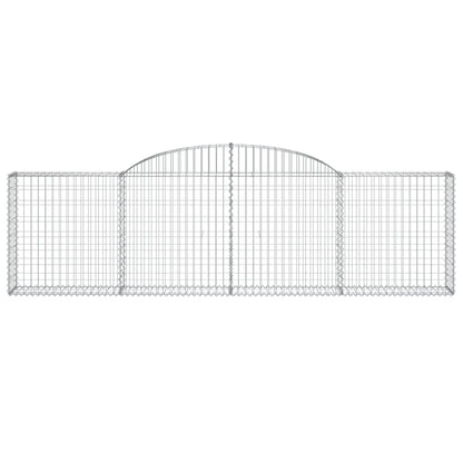 Arched Gabion Baskets 10 pcs 300x30x80/100 cm Galvanised Iron