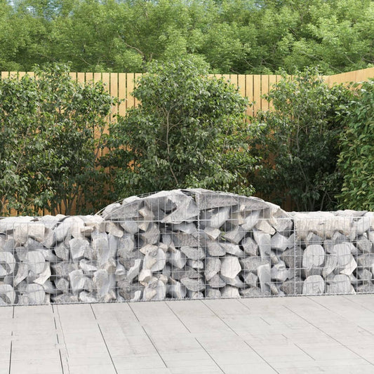 Arched Gabion Baskets 20 pcs 300x50x60/80 cm Galvanised Iron