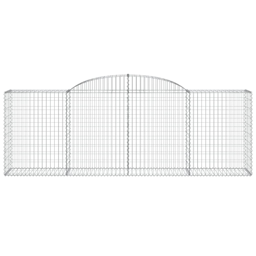 Arched Gabion Baskets 2 pcs 300x50x100/120 cm Galvanised Iron