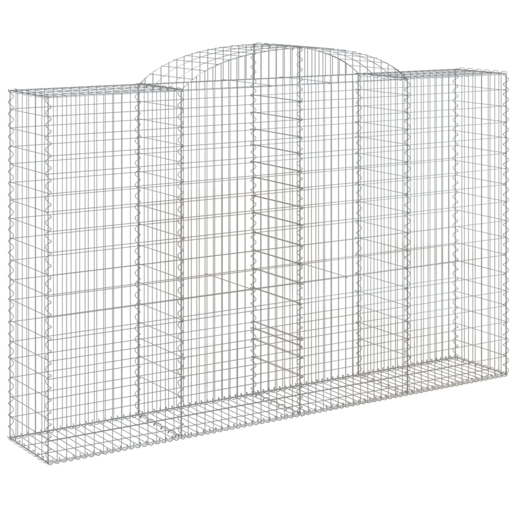 Arched Gabion Baskets 10 pcs 300x50x180/200 cm Galvanised Iron