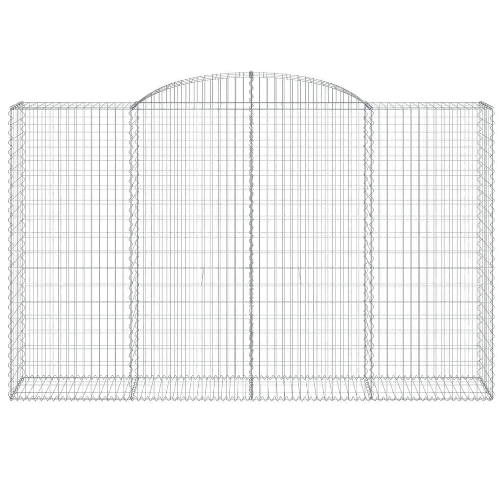 Arched Gabion Baskets 10 pcs 300x50x180/200 cm Galvanised Iron