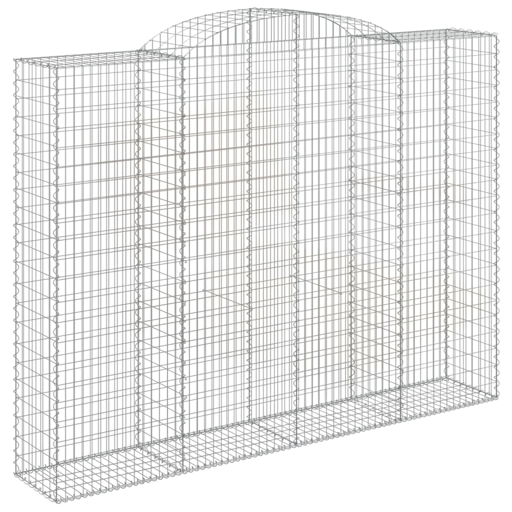 Arched Gabion Baskets 8 pcs 300x50x220/240 cm Galvanised Iron