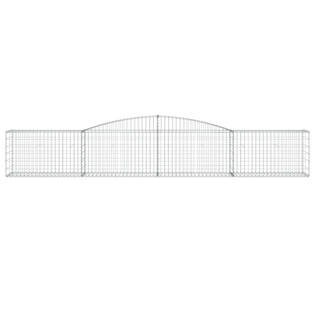 Arched Gabion Baskets 8 pcs 400x50x60/80 cm Galvanised Iron