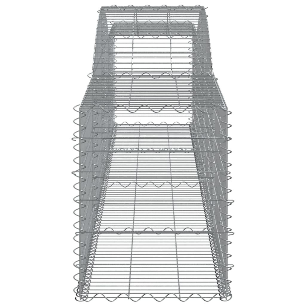 Arched Gabion Baskets 8 pcs 400x50x60/80 cm Galvanised Iron