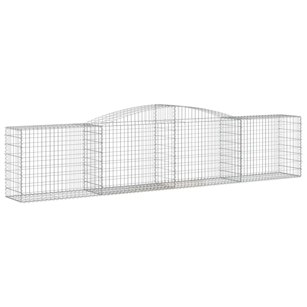 Arched Gabion Baskets 9 pcs 400x50x80/100 cm Galvanised Iron