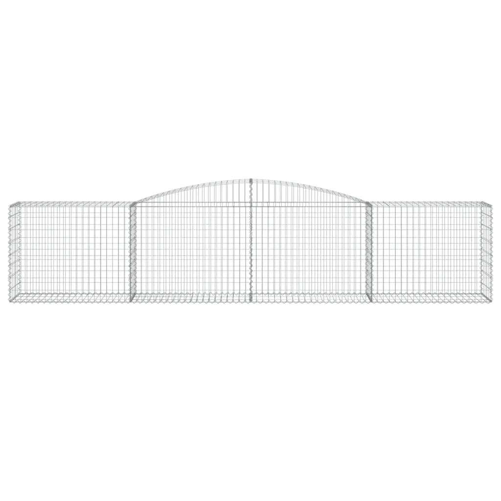 Arched Gabion Baskets 9 pcs 400x50x80/100 cm Galvanised Iron