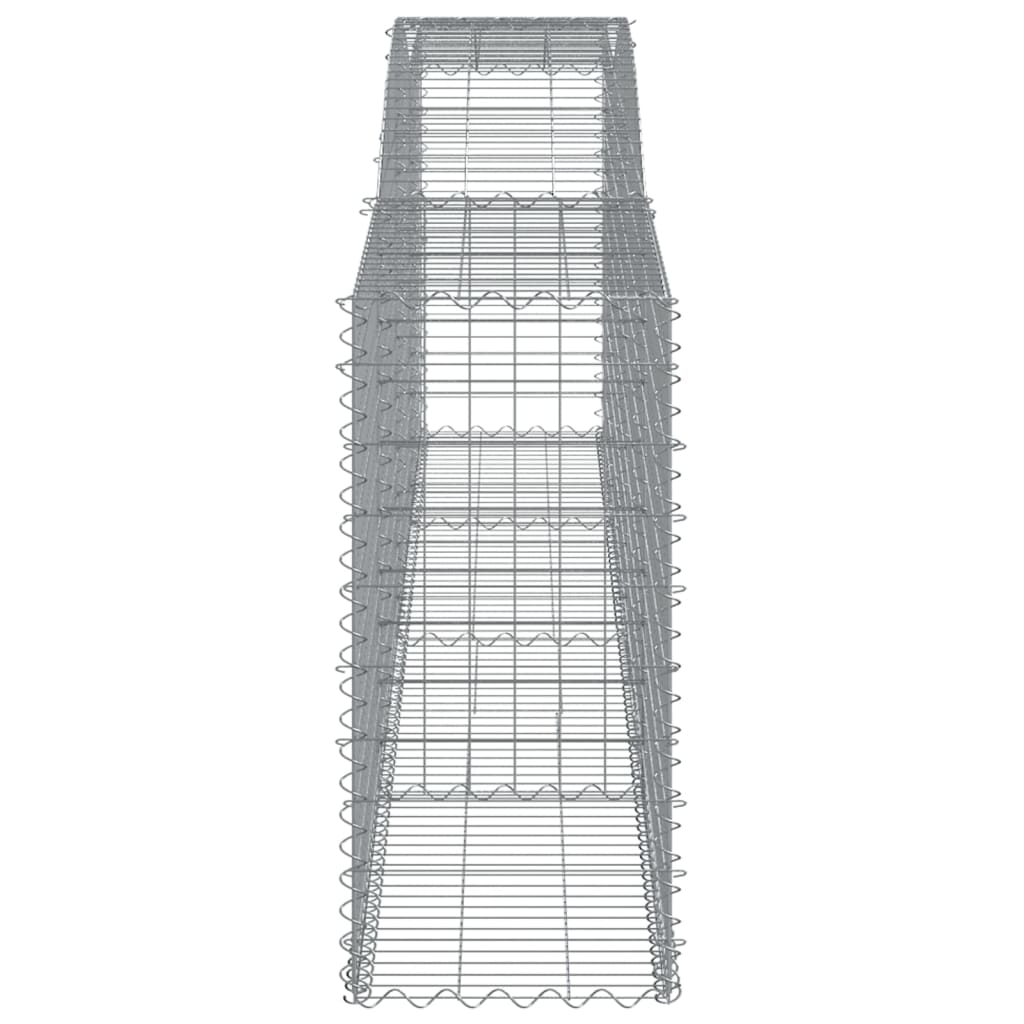 Arched Gabion Baskets 15 pcs 400x50x100/120 cm Galvanised Iron