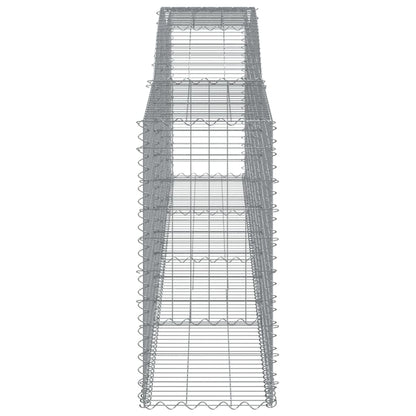 Arched Gabion Baskets 15 pcs 400x50x100/120 cm Galvanised Iron