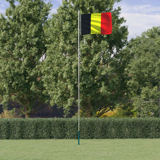 Belgium Flag and Pole 6.23 m Aluminium