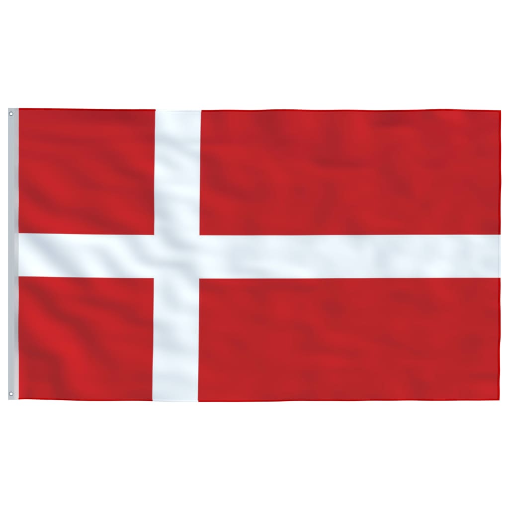 Denmark Flag and Pole 6.23 m Aluminium