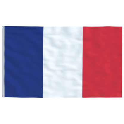 France Flag and Pole 6.23 m Aluminium