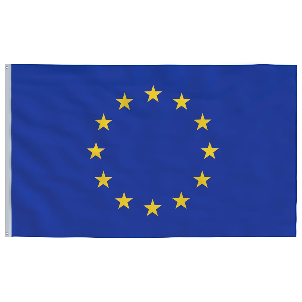 Europe Flag and Pole 6.23 m Aluminium