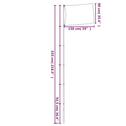 Sweden Flag and Pole 5.55 m Aluminium