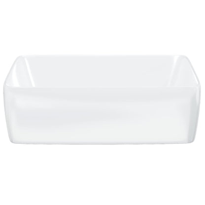 Wash Basin White 48x37x13 cm Ceramic Rectangle