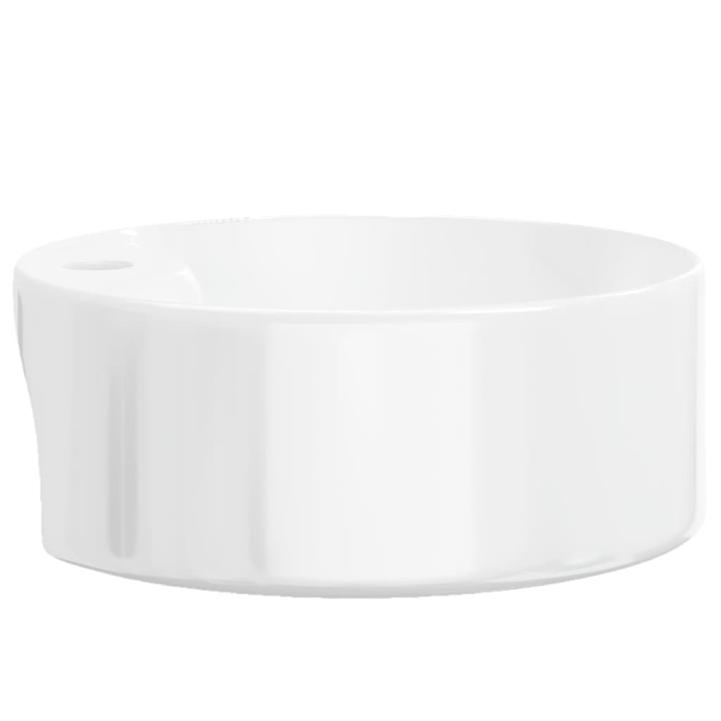 Wash Basin White 40x14.5 cm Ceramic Round