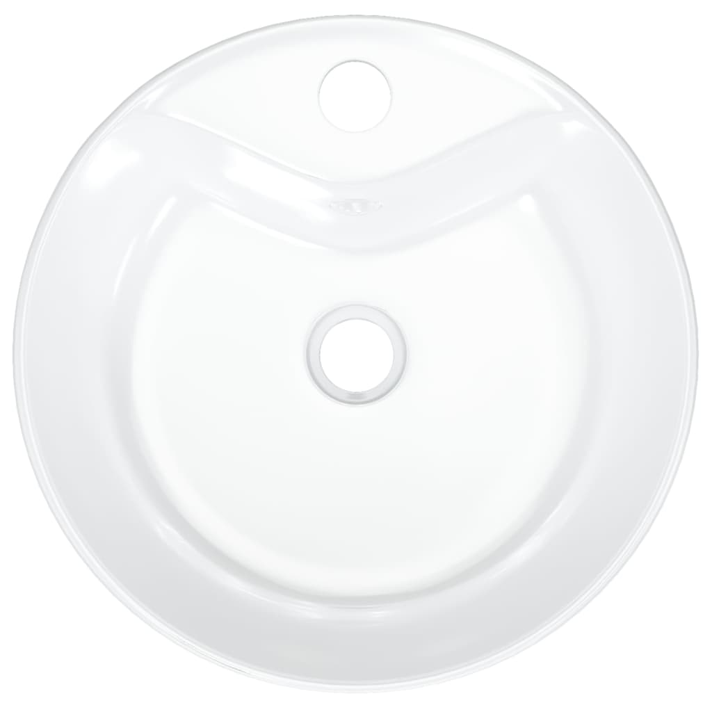 Wash Basin White 40x14.5 cm Ceramic Round