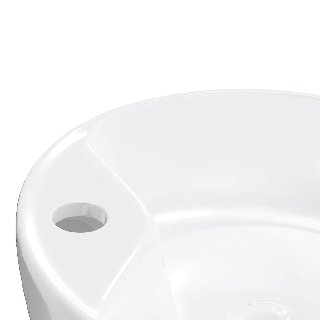 Wash Basin White 40x14.5 cm Ceramic Round