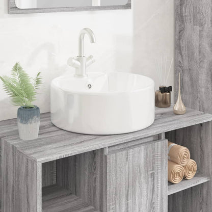 Wash Basin White 40x14.5 cm Ceramic Round