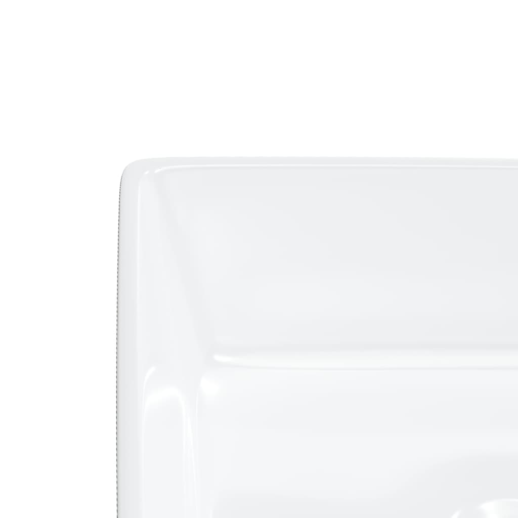 Wash Basin White 37x37x13 cm Ceramic Square