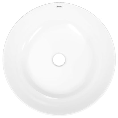 Wash Basin White 44x17 cm Ceramic Round