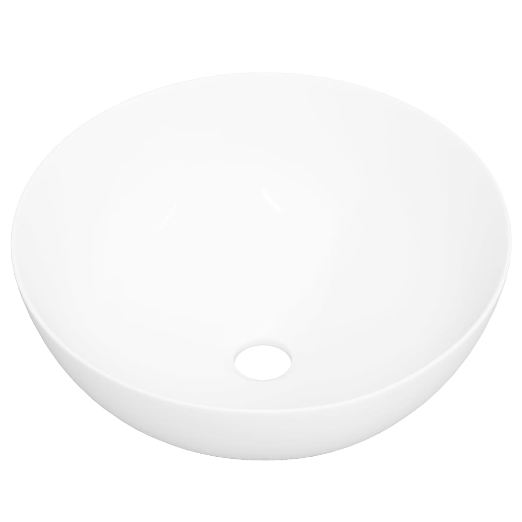 Wash Basin White 36x15 cm Ceramic Round