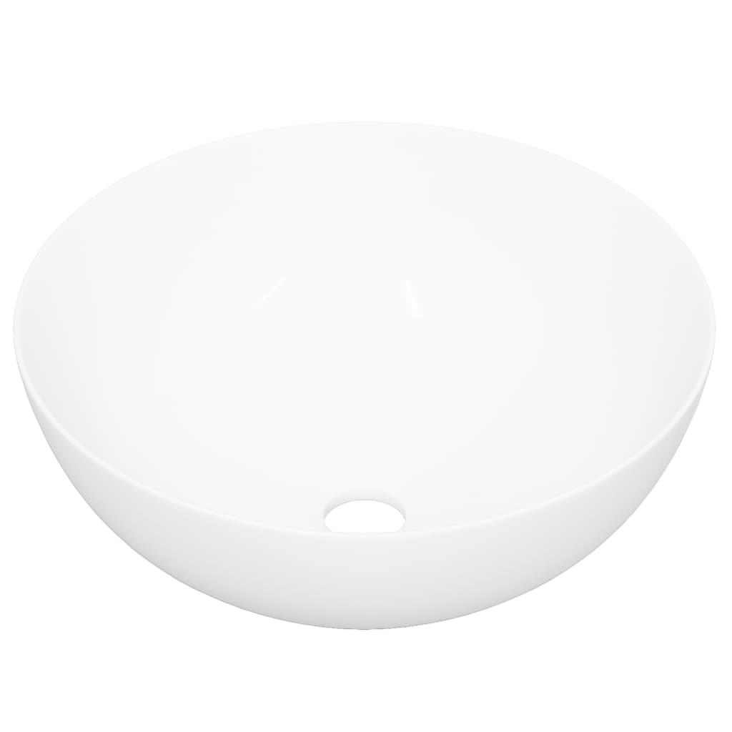 Wash Basin White 36x15 cm Ceramic Round