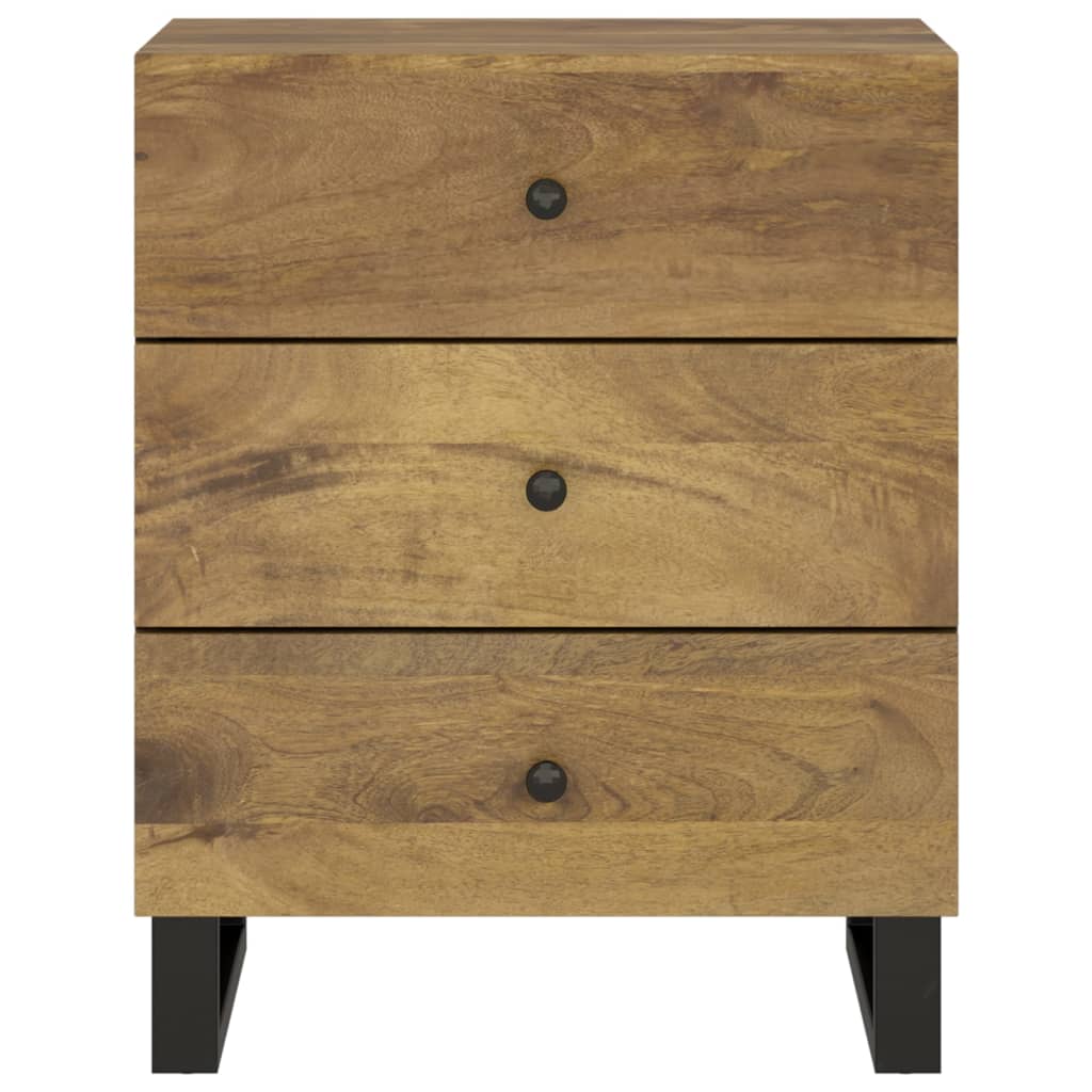 Bedside Cabinet 50x33x62 cm Solid Wood Mango&Engineered Wood