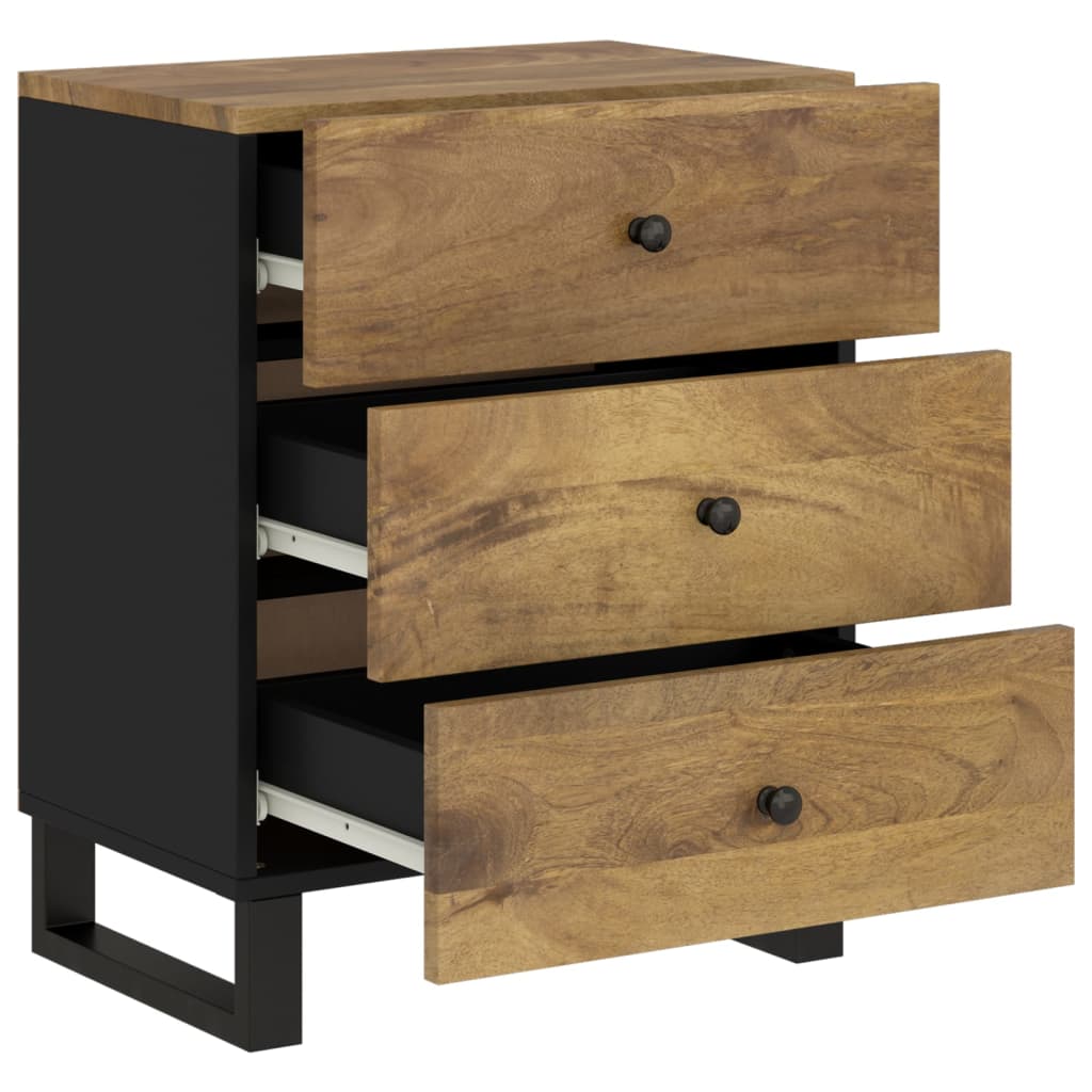 Bedside Cabinet 50x33x62 cm Solid Wood Mango&Engineered Wood