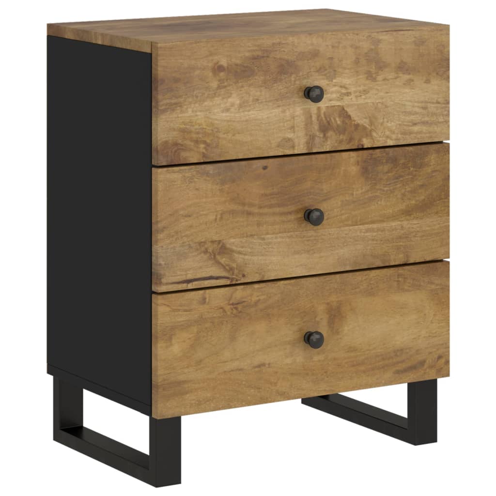 Bedside Cabinet 50x33x62 cm Solid Wood Mango&Engineered Wood