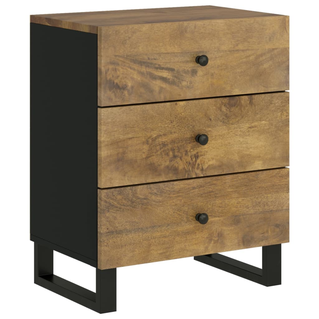 Bedside Cabinet 50x33x62 cm Solid Wood Mango&Engineered Wood