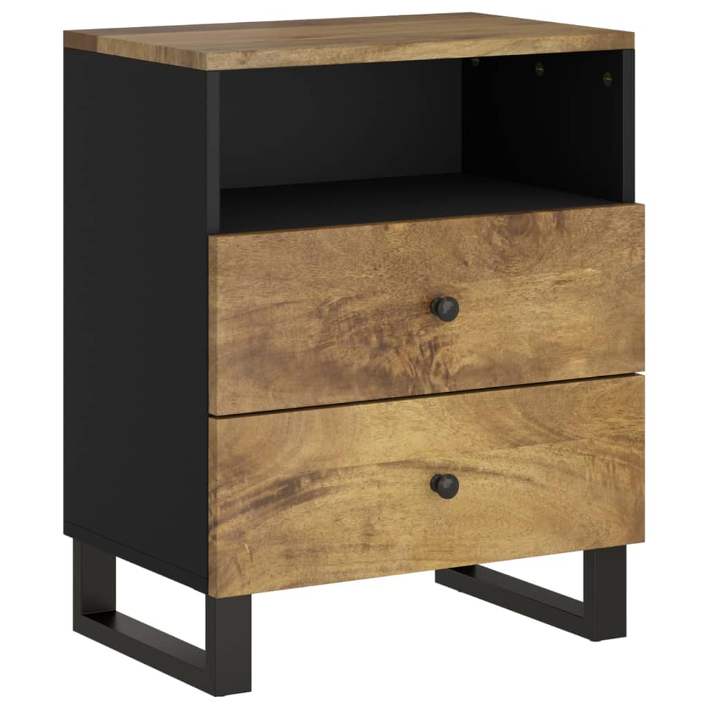 Bedside Cabinet 50x33x62 cm Solid Wood Mango&Engineered Wood