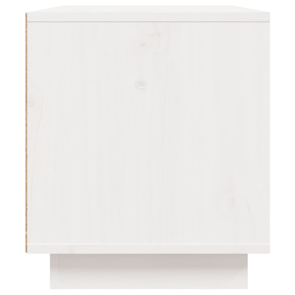 TV Cabinet White 80x35x40.5 cm Solid Wood Pine