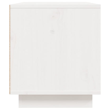 TV Cabinet White 80x35x40.5 cm Solid Wood Pine