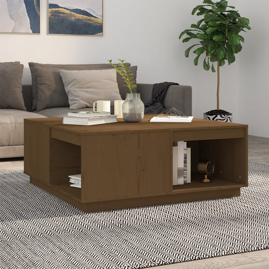 Coffee Table Honey Brown 100x101x40.5 cm Solid Wood Pine